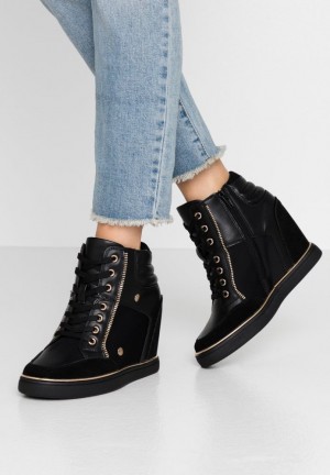 Adidasi Dama Anna Field Bootie High Top Trainers Negrii | 59867-DQLR