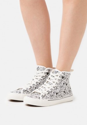 Adidasi Dama Anna Field Love High Top Trainers Negrii | 13296-SYPM