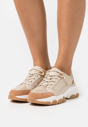 Adidasi Dama Anna Field Piele Trainers Bej | 46253-IFCS