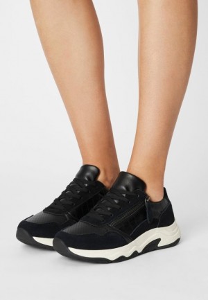 Adidasi Dama Anna Field Piele Trainers Negrii | 42507-SWNQ