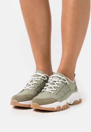 Adidasi Dama Anna Field Piele Trainers Verzi Deschis | 96802-TUDA