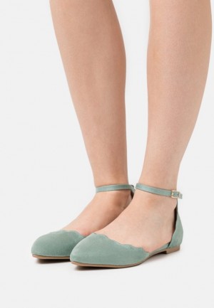 Balerini Dama Anna Field Ankle Curea Ballet Pumps Verde Menta | 81456-AHJY