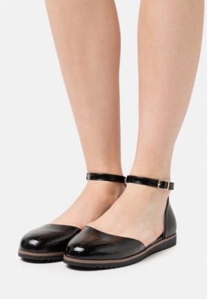 Balerini Dama Anna Field Confort Ankle Curea Ballet Pumps Negrii | 50782-QLZH