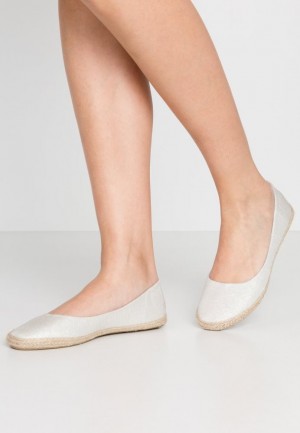 Balerini Dama Anna Field Espadrilles Argintii | 67534-PMXW