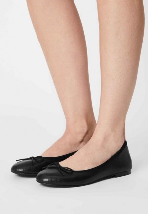 Balerini Dama Anna Field Piele Ballet Pumps Negrii | 54283-QZWC