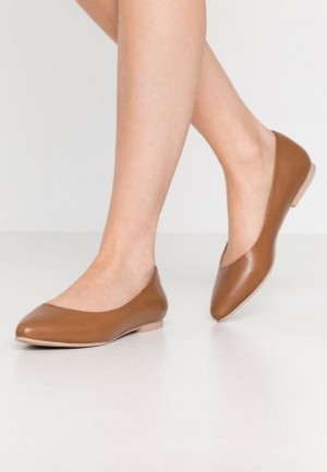 Balerini Dama Anna Field Piele Ballet Pumps Maro | 53760-VPXK