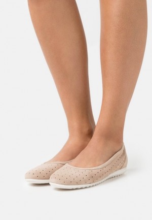 Balerini Dama Anna Field Piele Ballet Pumps Bej | 01394-GEKA