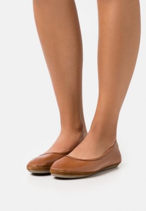 Balerini Dama Anna Field Piele Ballet Pumps Maro | 97640-LCXE