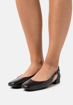 Balerini Dama Anna Field Piele Ballet Pumps Negrii | 71892-QYGM