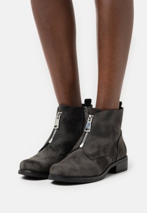 Botine Dama Anna Field Ankle Boots Gri Inchis | 02189-MOVR