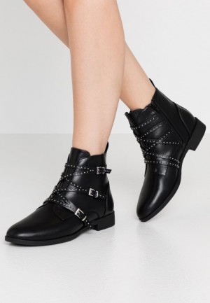 Botine Dama Anna Field Ankle Boots Negrii | 63708-PBEU