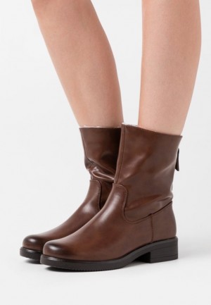 Botine Dama Anna Field Clasici Ankle Boots Maro Inchis | 45371-BDHZ