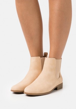 Botine Dama Anna Field Clasici Ankle Boots Bej | 03851-PIJC