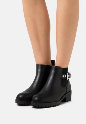 Botine Dama Anna Field Confort Cowboy Biciclist Ankle Boot Negrii | 53967-USOI