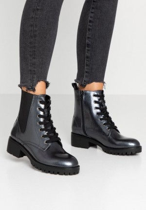 Botine Dama Anna Field Confort Dantela Up Ankle Boots Gri | 43586-TBOX