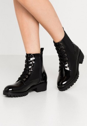 Botine Dama Anna Field Confort Dantela Up Ankle Boots Negrii | 82096-BEGF