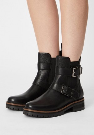 Botine Dama Anna Field Cowboy Biciclist Ankle Boot Negrii | 42530-WMAJ