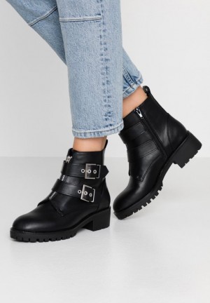 Botine Dama Anna Field Cowboy Biciclist Ankle Boot Negrii | 62954-YZXQ