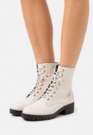 Botine Dama Anna Field Dantela Up Ankle Boots Albi | 34250-HPNF