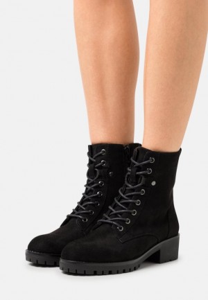 Botine Dama Anna Field Dantela Up Ankle Boots Negrii | 31896-UQNT