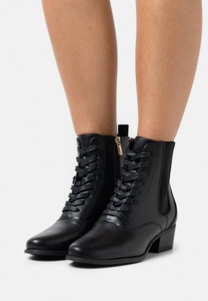 Botine Dama Anna Field Dantela Up Ankle Boots Negrii | 29548-NXFG