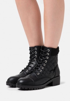 Botine Dama Anna Field Dantela Up Ankle Boots Negrii | 87026-ZRDS