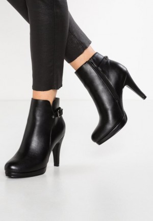 Botine Dama Anna Field High Toc Ankle Boots Negrii | 38012-DSTY