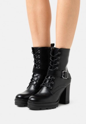 Botine Dama Anna Field High Toc Ankle Boots Negrii | 36785-RSWC