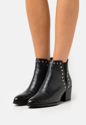 Botine Dama Anna Field Piele Ankle Boots Negrii | 04813-RYXS