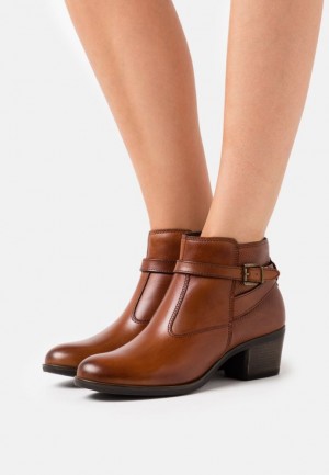 Botine Dama Anna Field Piele Ankle Boots Maro | 59341-UZSV