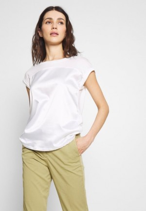 Camasa Dama Anna Field Basic T Shirt Albi | 82957-ESAQ