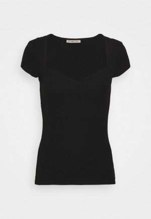 Camasa Dama Anna Field Basic T Shirt Negrii | 76238-FELN