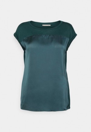 Camasa Dama Anna Field Basic T Shirt Verzi Inchis | 70183-JQGI
