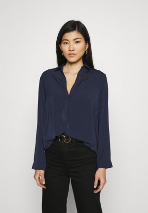 Camasa Dama Anna Field Blouse Albastri Inchis | 89310-PZYV