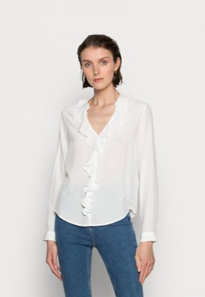 Camasa Dama Anna Field Blouse With Frontal Volant Blouse Albi | 01538-HNCI