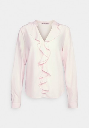 Camasa Dama Anna Field Blouse With Frontal Volant Blouse Roz | 68712-XDFL