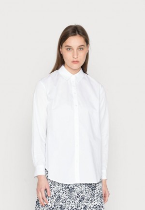 Camasa Dama Anna Field Button Down Blouse Albi | 50978-VQAK