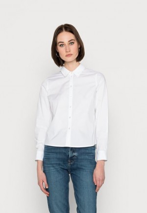 Camasa Dama Anna Field Button Down Blouse Albi | 10725-WQKY