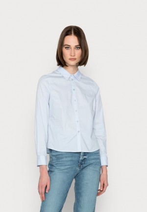 Camasa Dama Anna Field Button Down Blouse Albastri | 79056-TNML