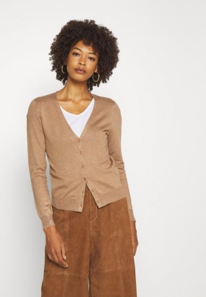 Cardigan Dama Anna Field Basic V Neck Cardigan Cardigan Maro | 37185-IFKQ