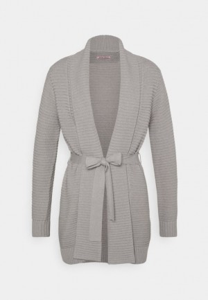 Cardigan Dama Anna Field Belted Cardigan Cardigan Gri | 54976-IOHD