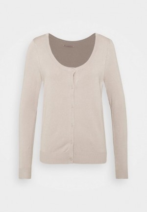 Cardigan Dama Anna Field Open Crew Cardigan Cardigan Bej | 92107-SJAR