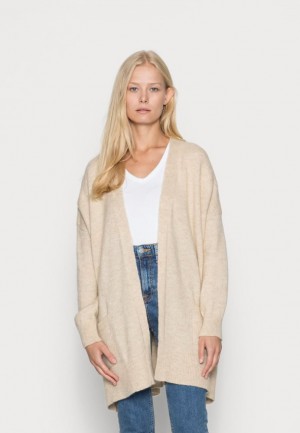 Cardigan Dama Anna Field Open Lână Blend Cardigan Cardigan Maro | 56328-IKAU