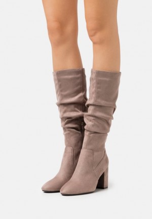 Cizme Dama Anna Field Boots Gri Maro | 37025-FKNU
