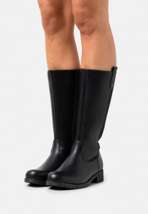 Cizme Dama Anna Field Boots Negrii | 82614-VLGN