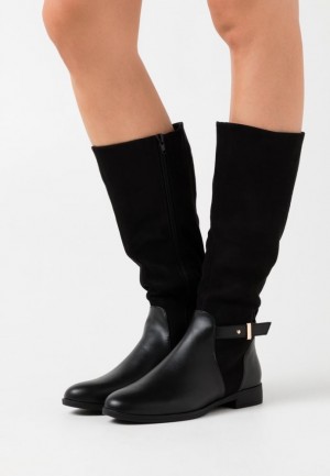 Cizme Dama Anna Field Boots Negrii | 96245-SUBZ