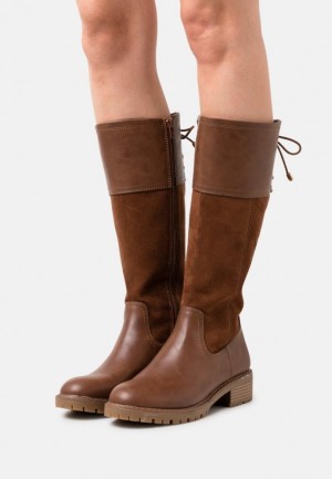 Cizme Dama Anna Field Confort Dantela Up Boots Maro | 70913-FJEX