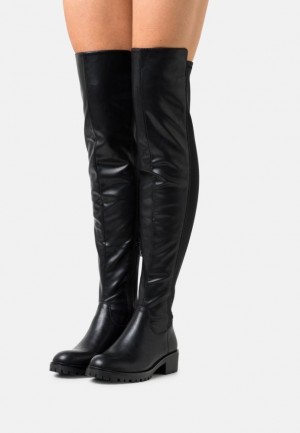 Cizme Dama Anna Field Confort Over The Knee Boots Negrii | 79530-CRTH