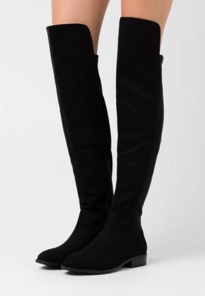 Cizme Dama Anna Field Over The Knee Boots Negrii | 95240-XOUN