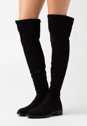 Cizme Dama Anna Field Over The Knee Boots Negrii | 40265-CLTK